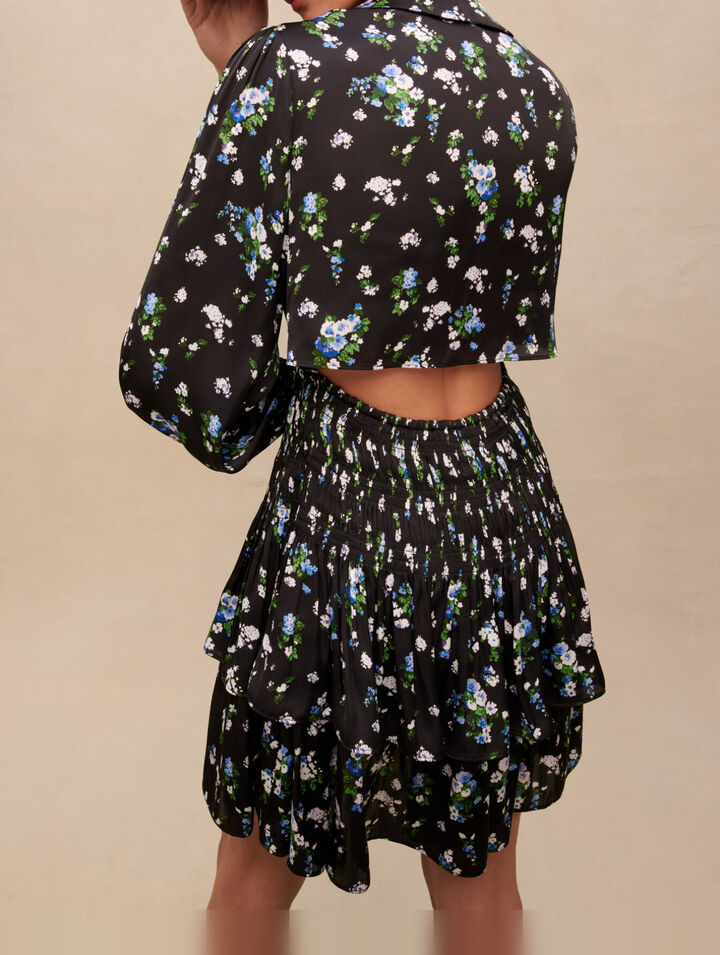 Robe smockée imprimée