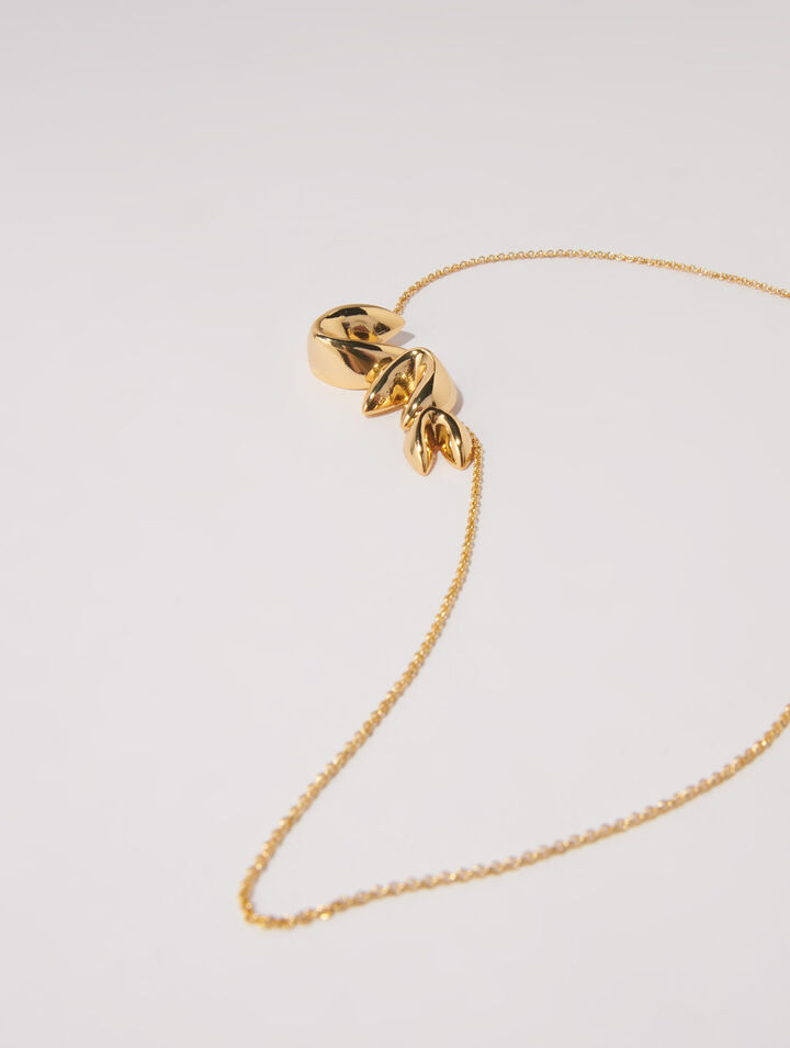 Collier long fortune cookie