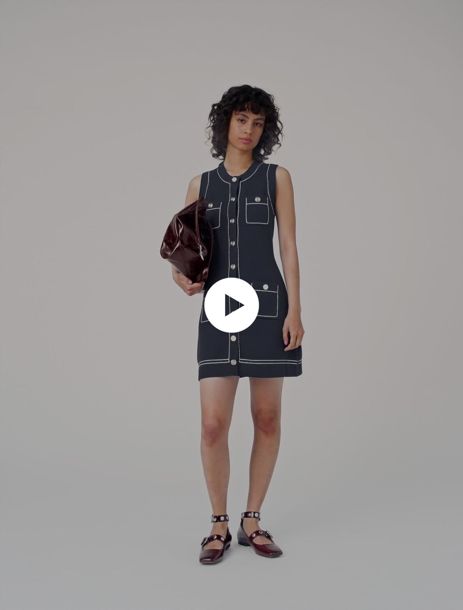 Robe droite en maille piquée
