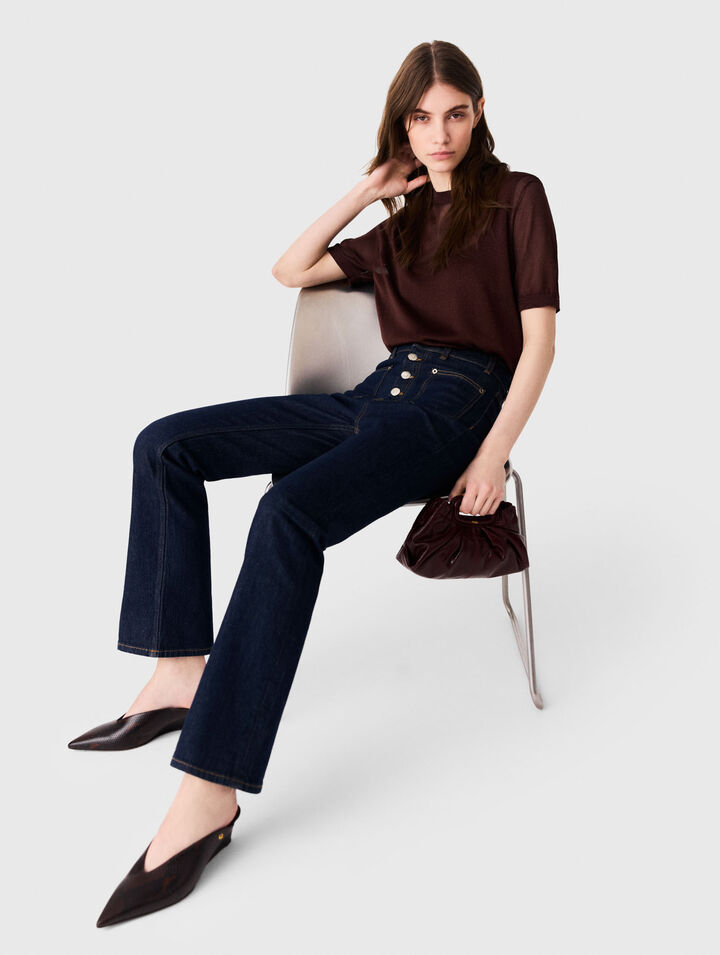 Jean denim &agrave; poches