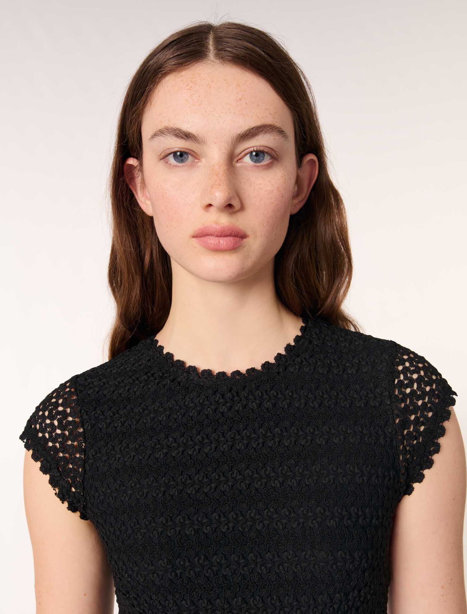 Robe longue en crochet