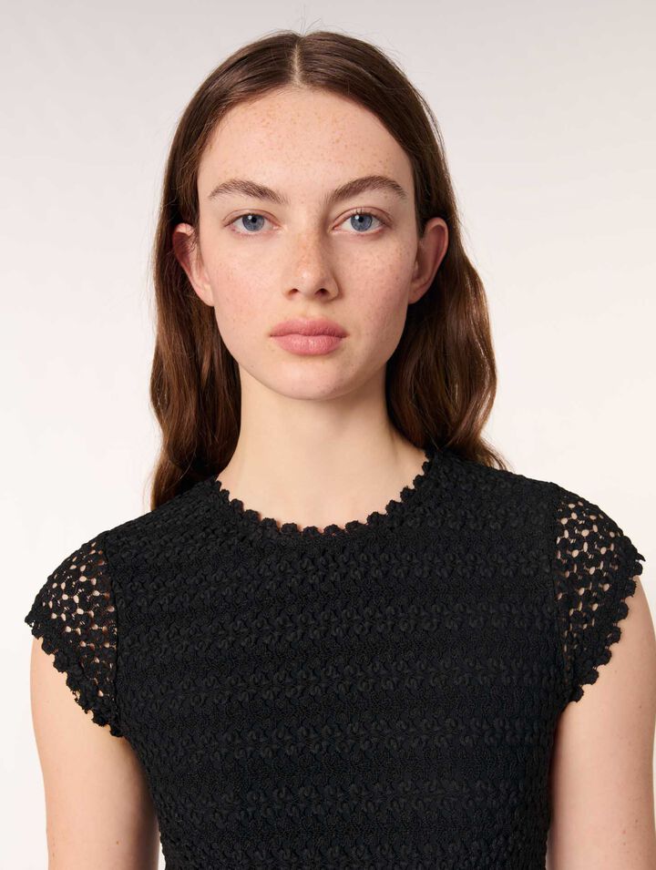 Robe longue en crochet