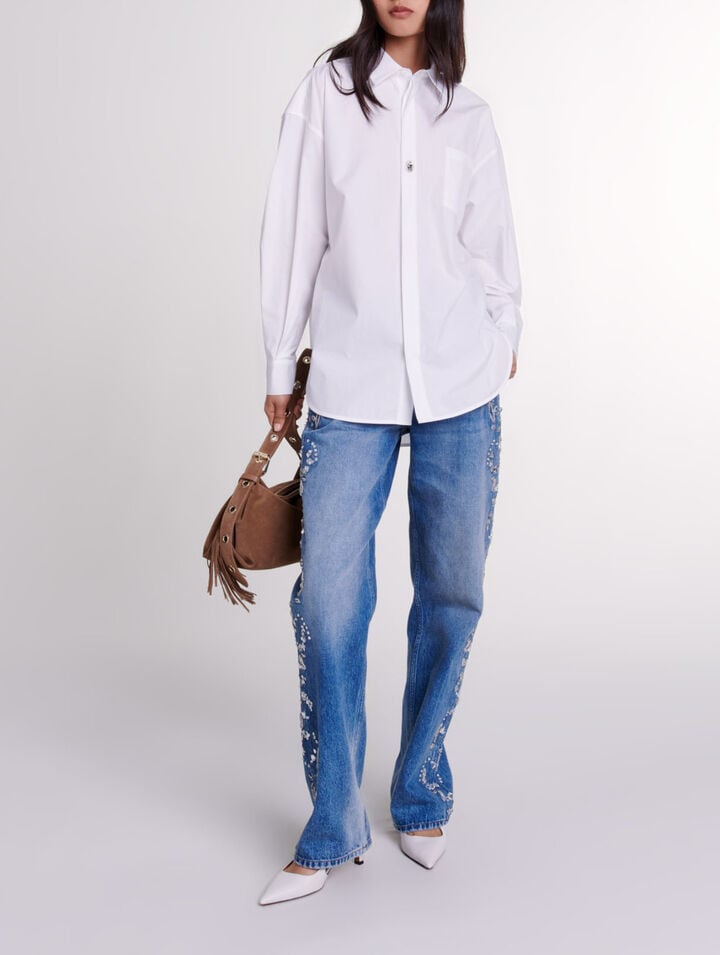 Chemise oversize en popeline