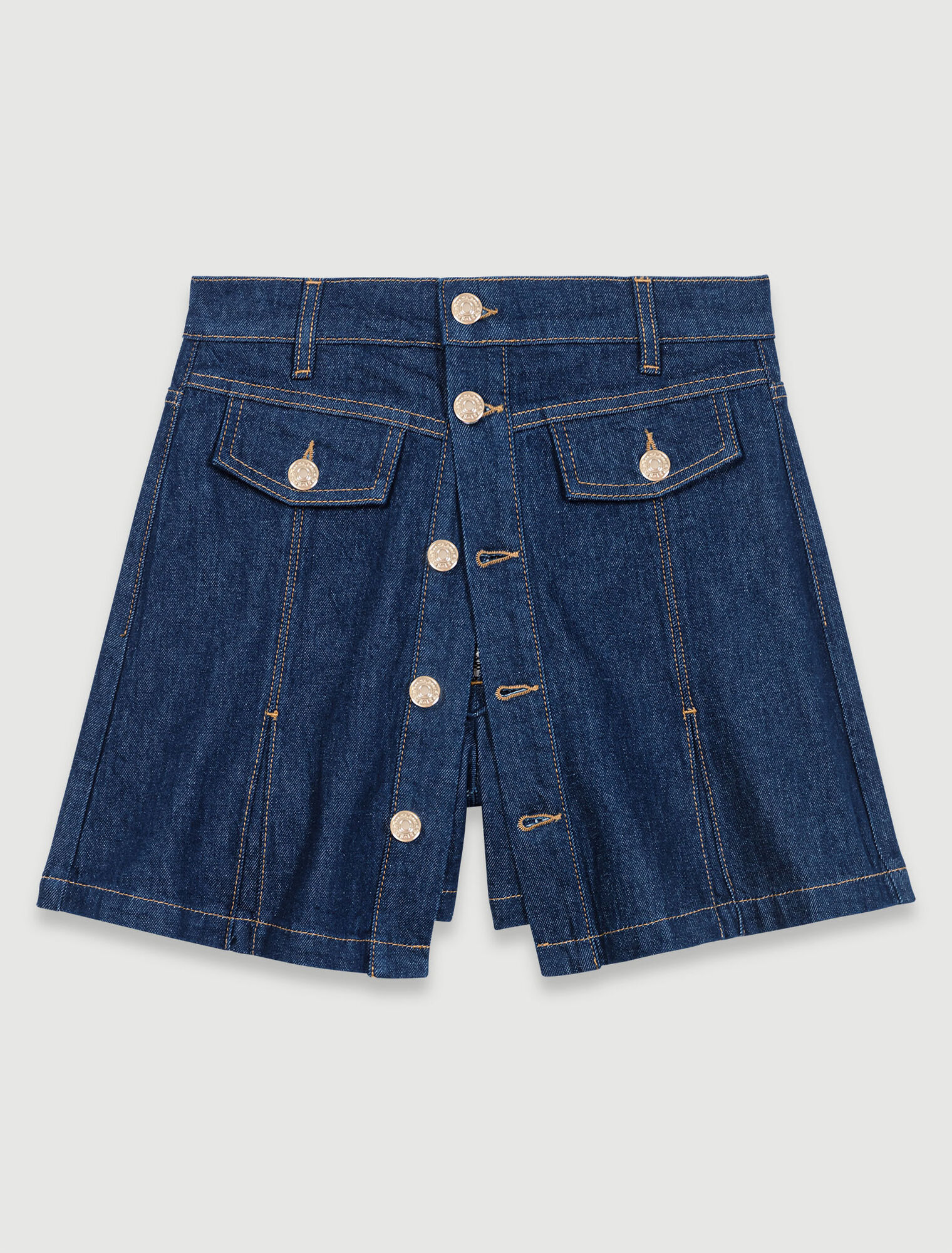 Short trompe l'œil en denim