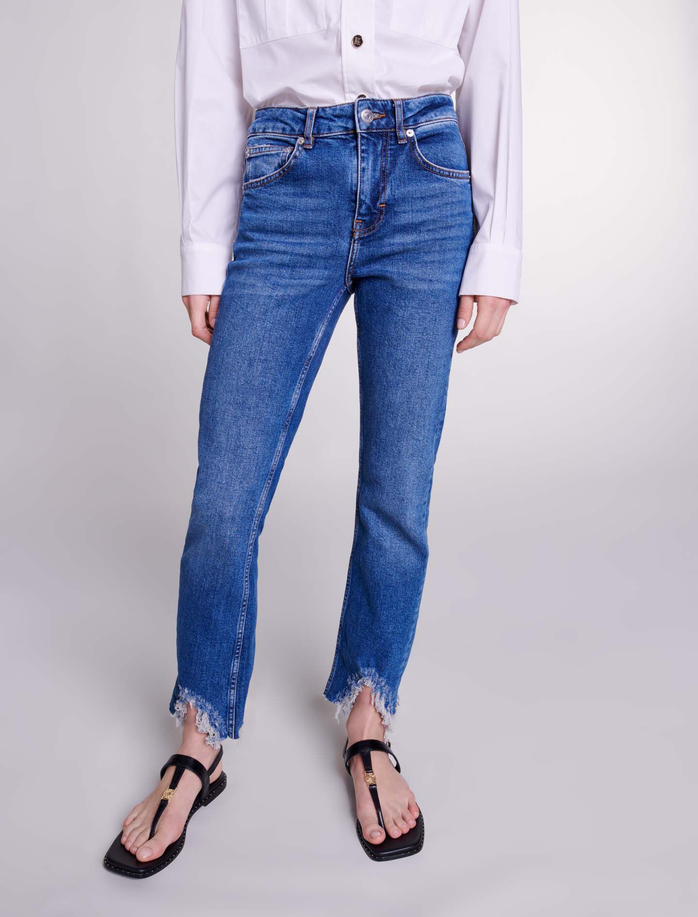 Jean maje taille haute sale