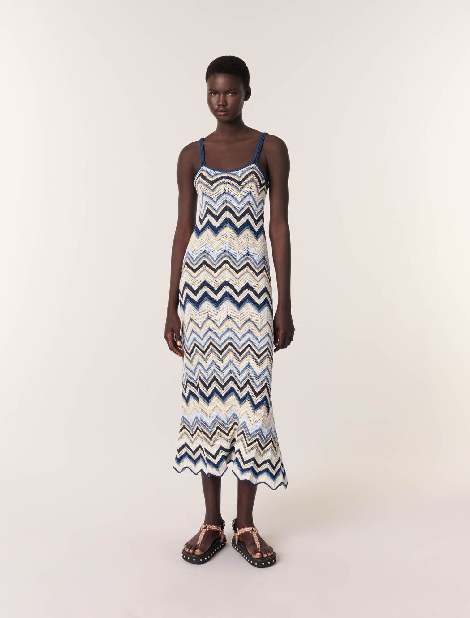 Robe longue en crochet