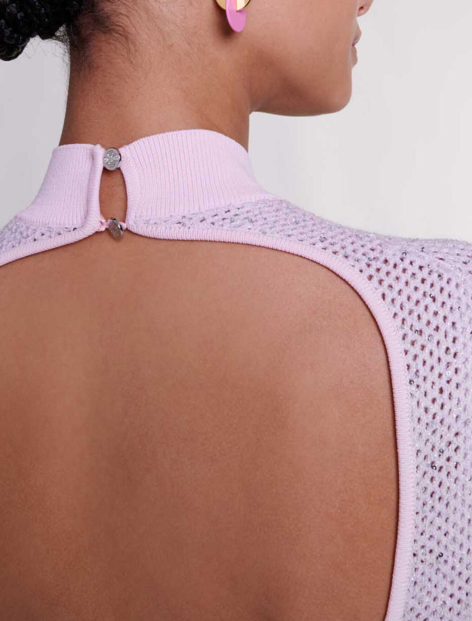 Robe en maille semi-transparente