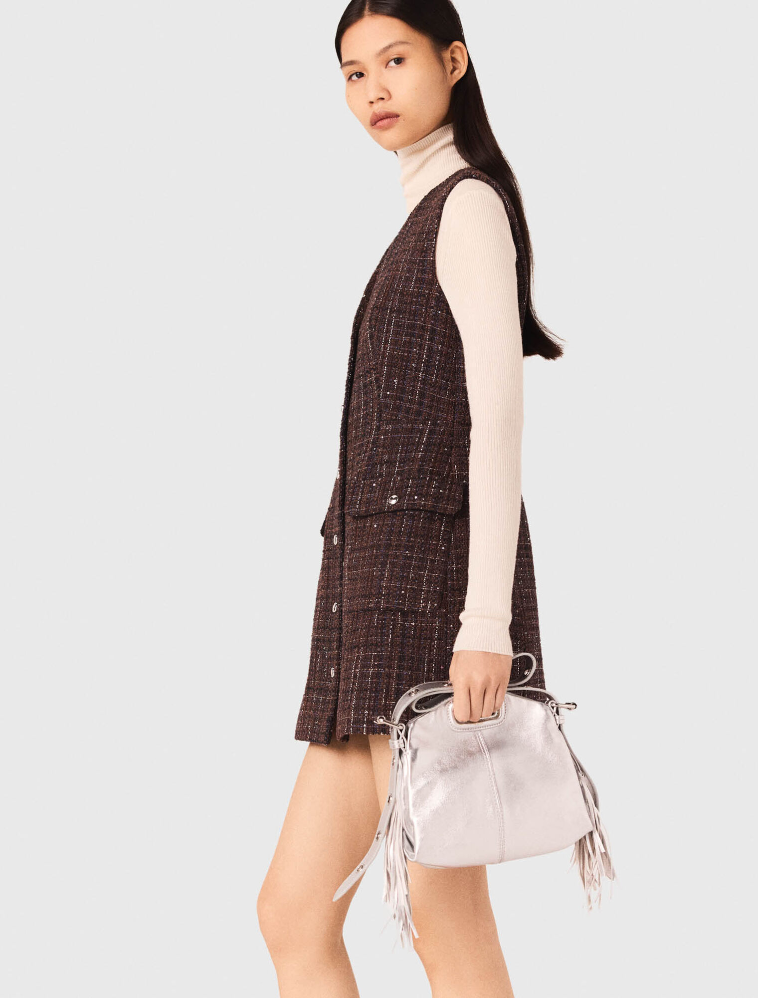 Robe courte en tweed