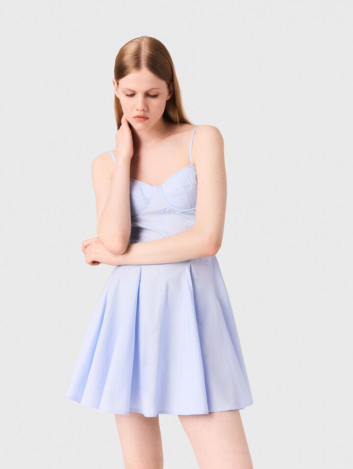 Robe babydoll court en coton