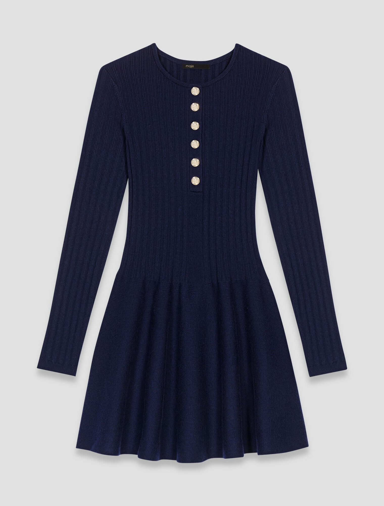 Robe en maille avec jupe évasée