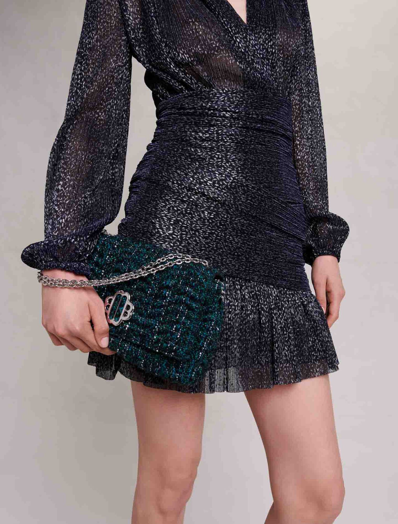 Robe en lurex drapée