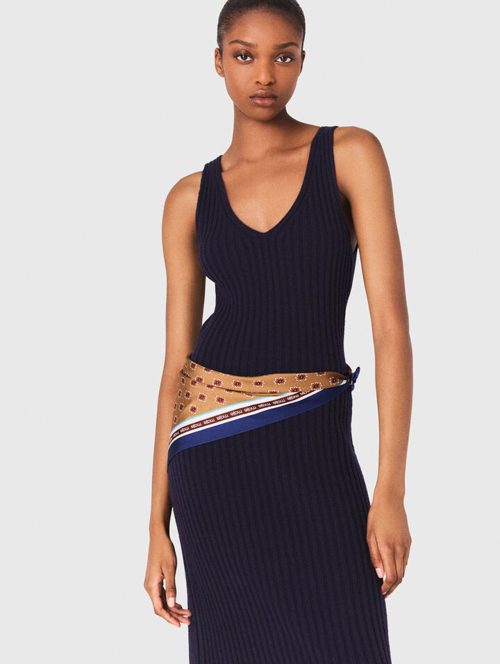 Robe en maille avec pull amovible