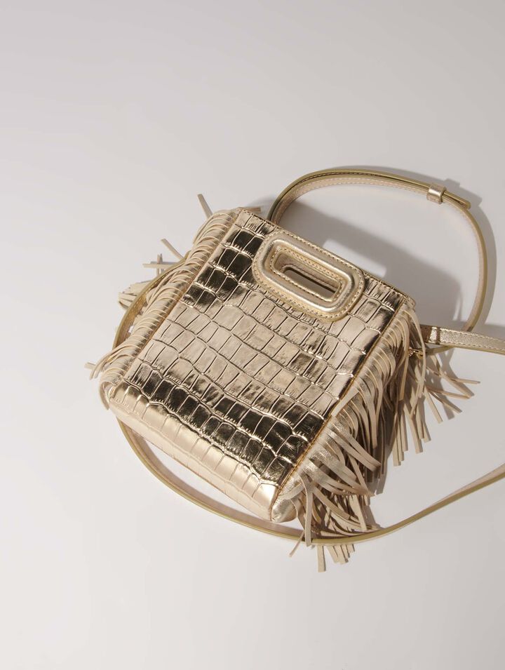 Sac M Mini en cuir effet croco