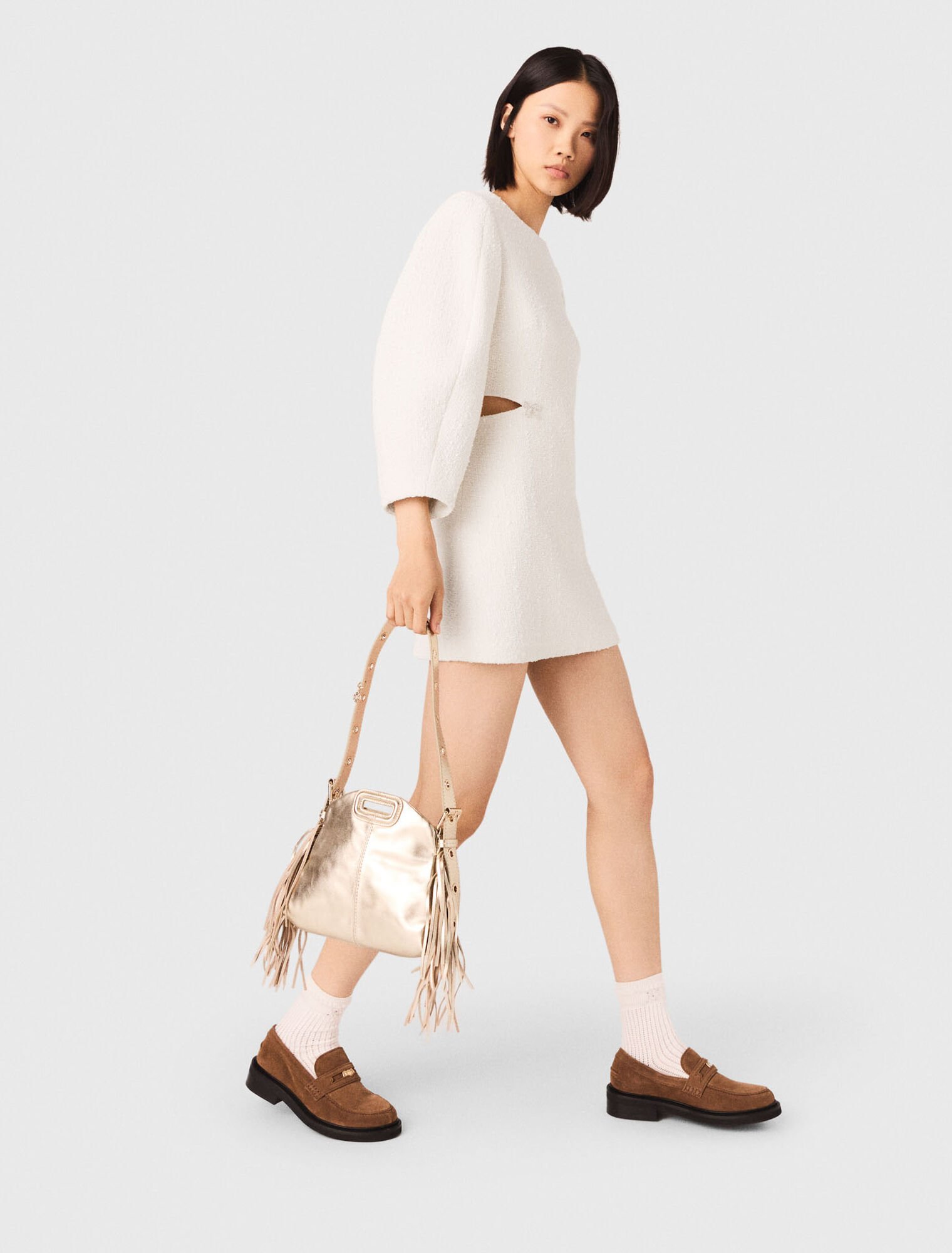 Sac Miss M mini en cuir métal