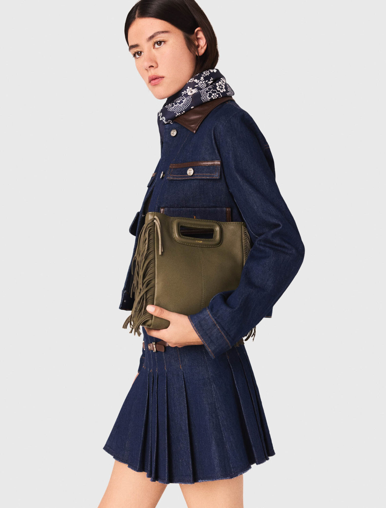 Jupe courte en denim avec doublure