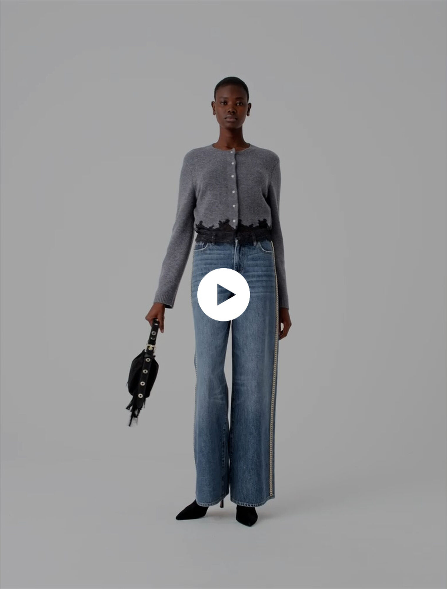 Jean large avec chaines