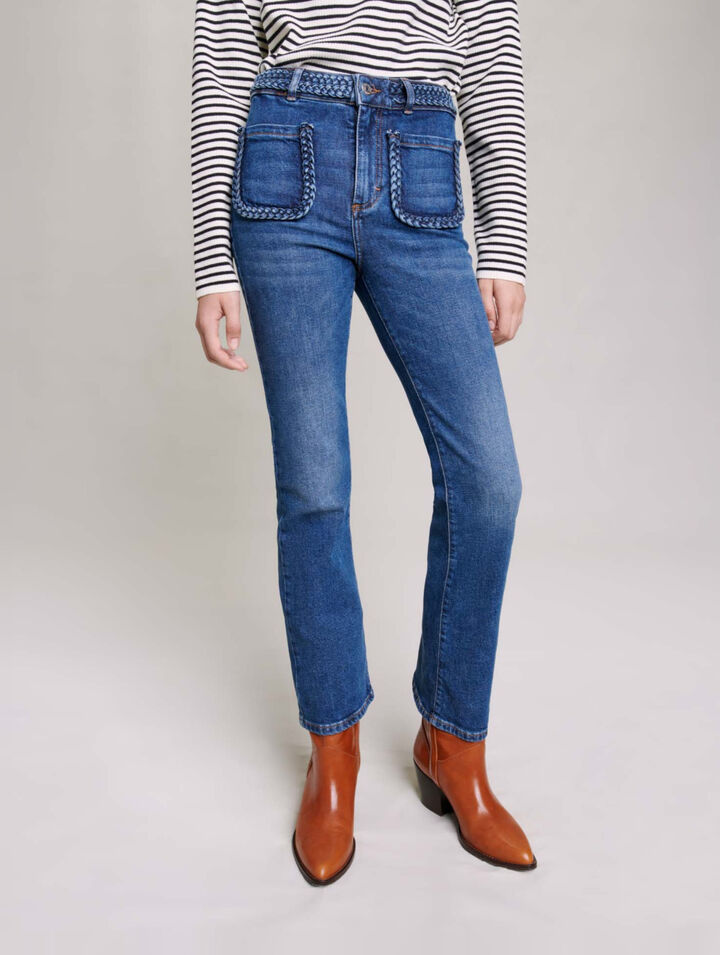 Jean à détails tressés
