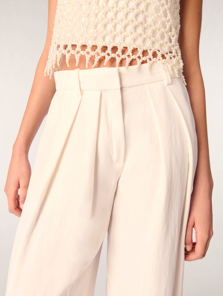 Pantalon de tailleur large
