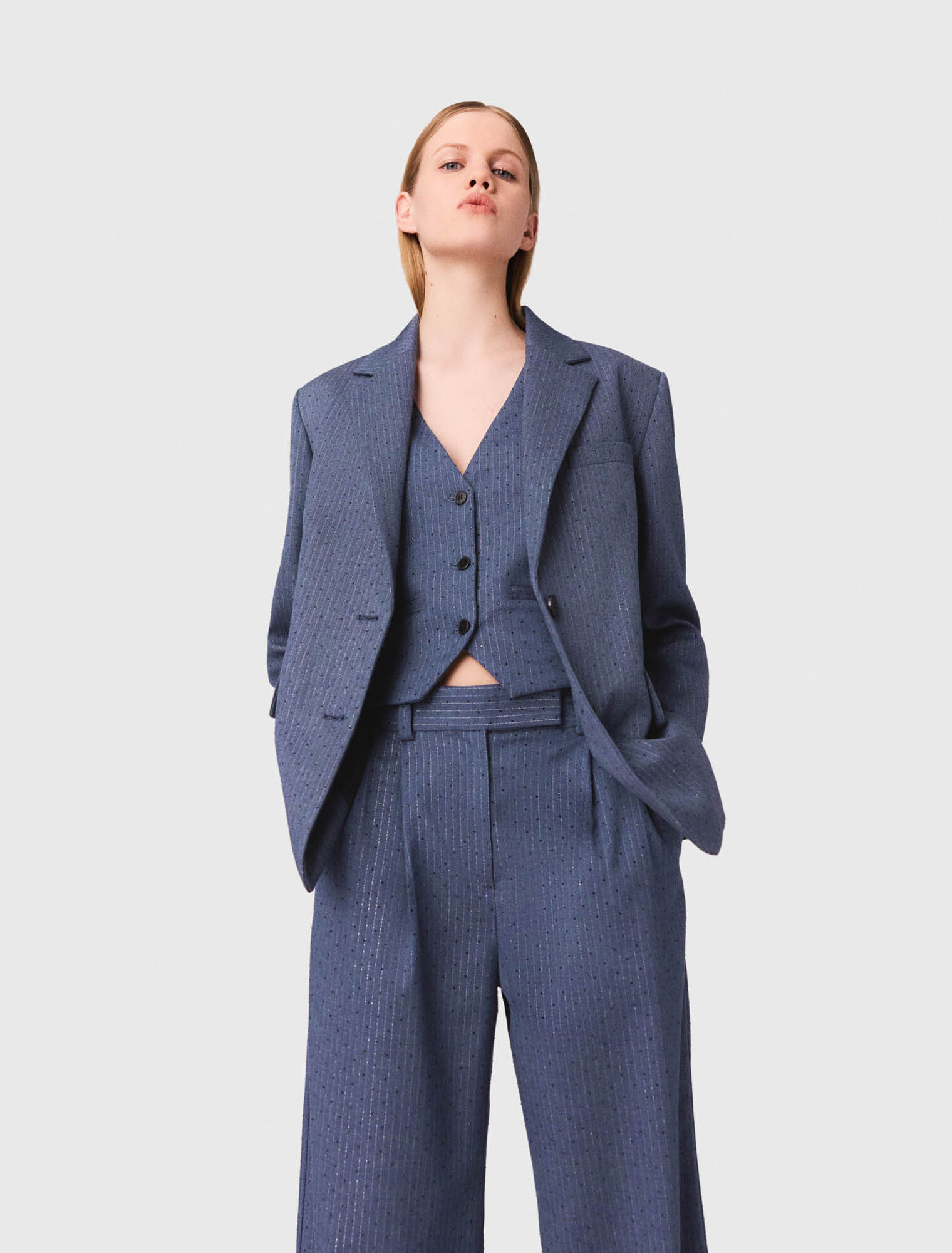 Veste de tailleur à strass