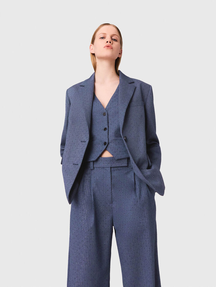 Veste de tailleur à strass