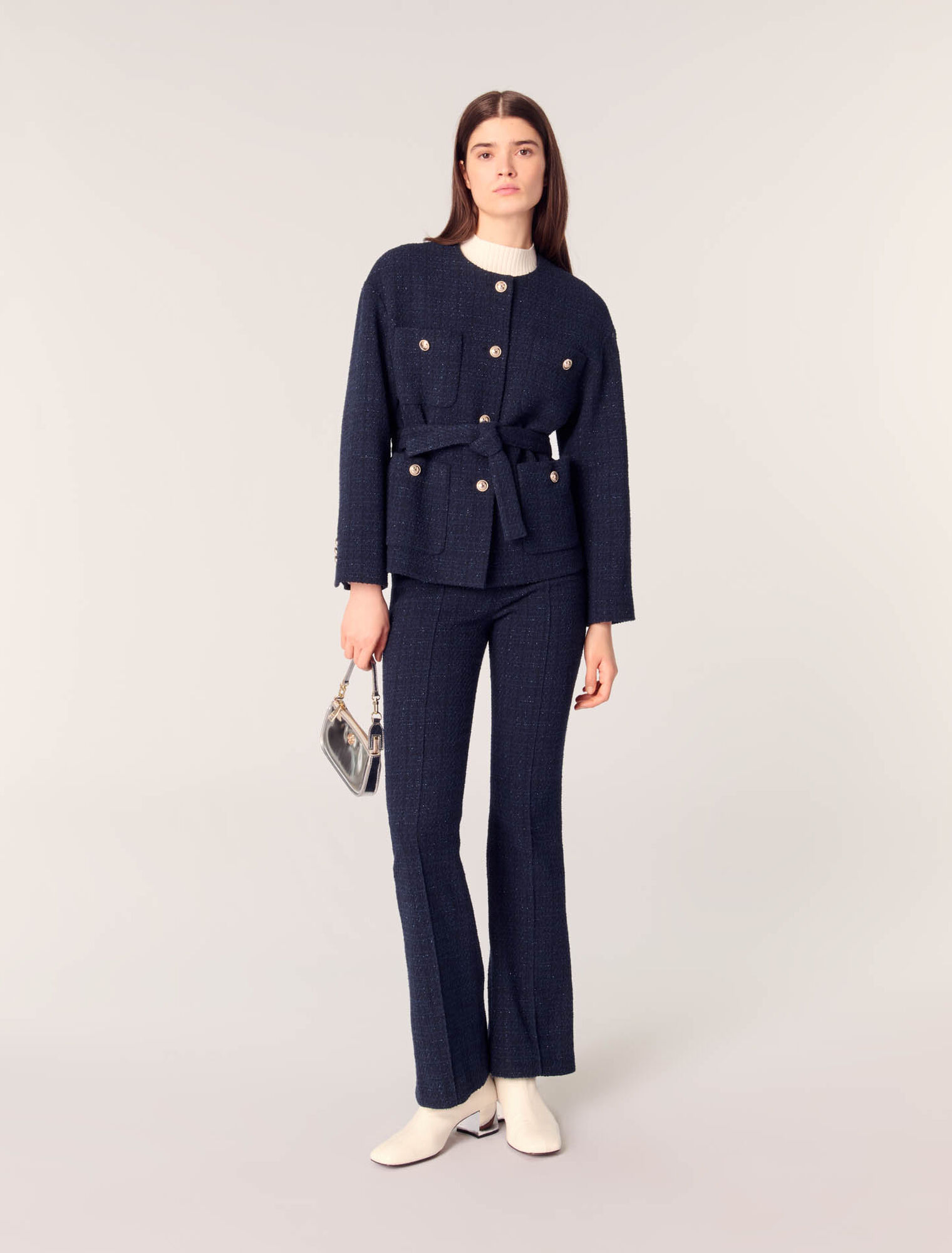 Veste 4 poches en tweed