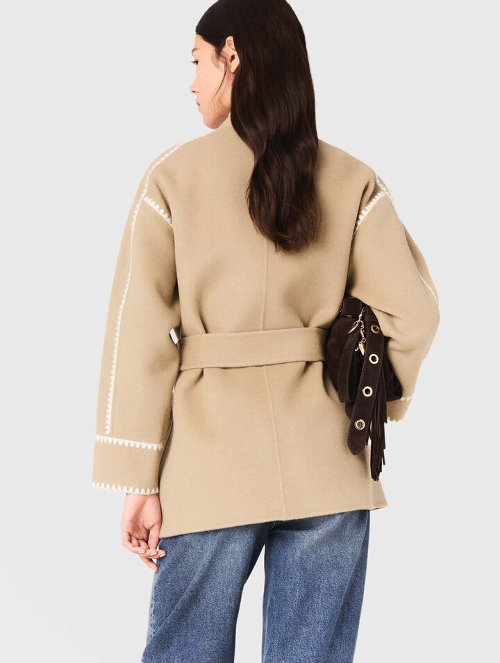 Manteau court double face