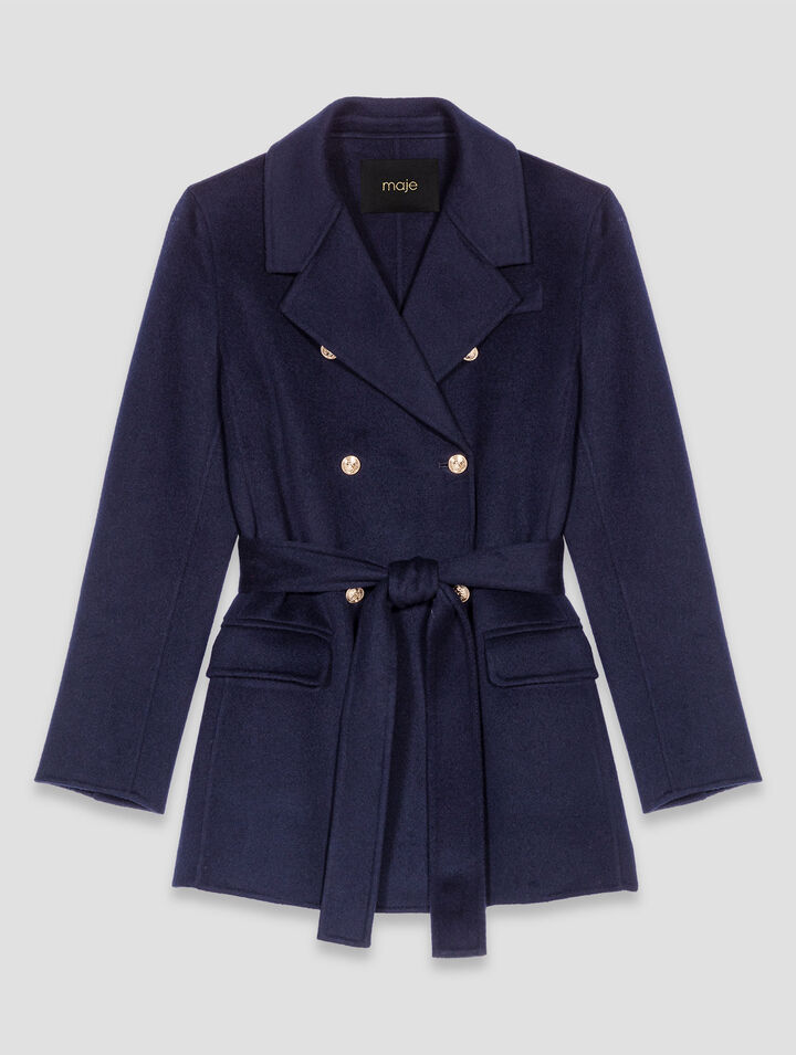 Manteau en laine m&eacute;lang&eacute;e