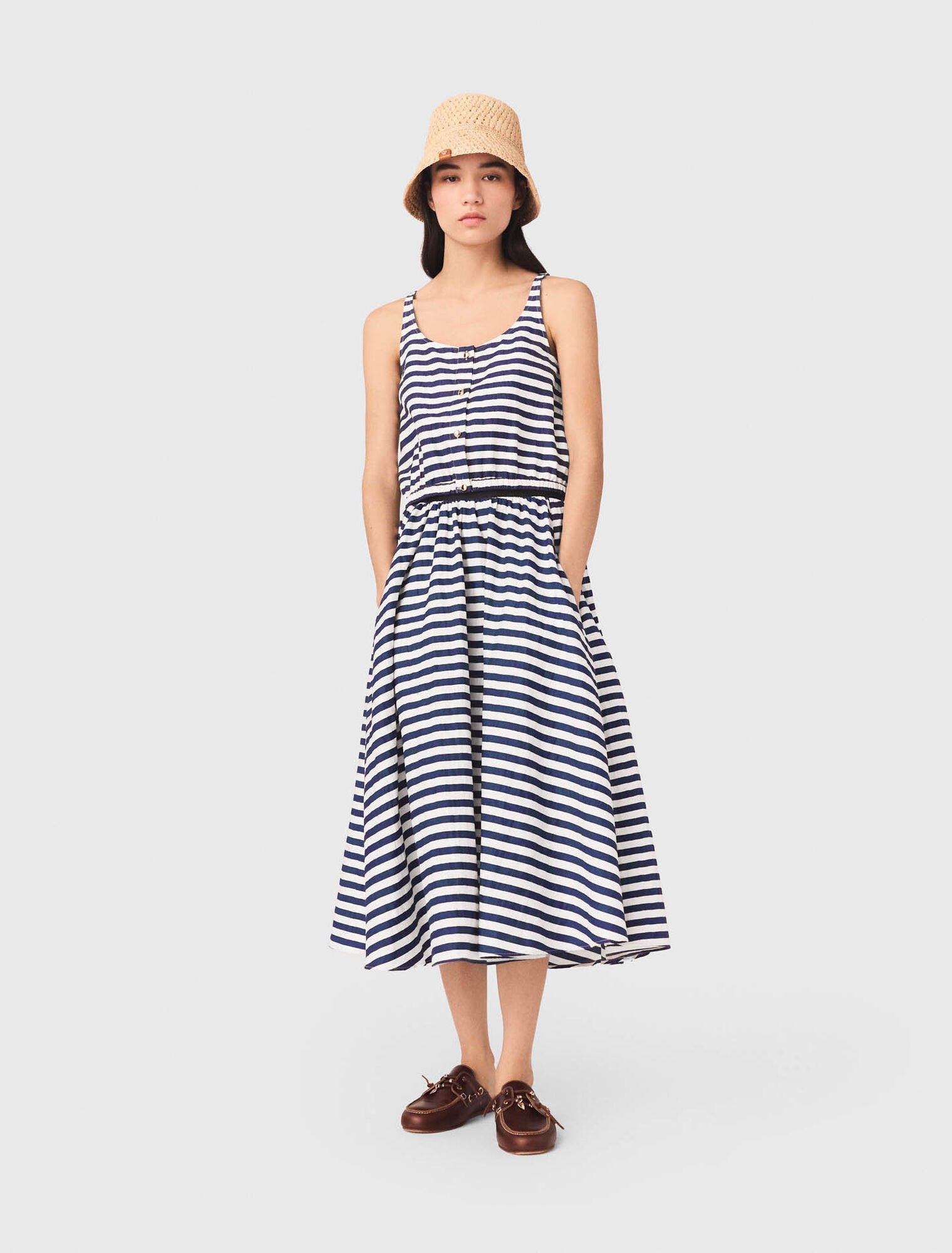 Top en lin m&eacute;lang&eacute;