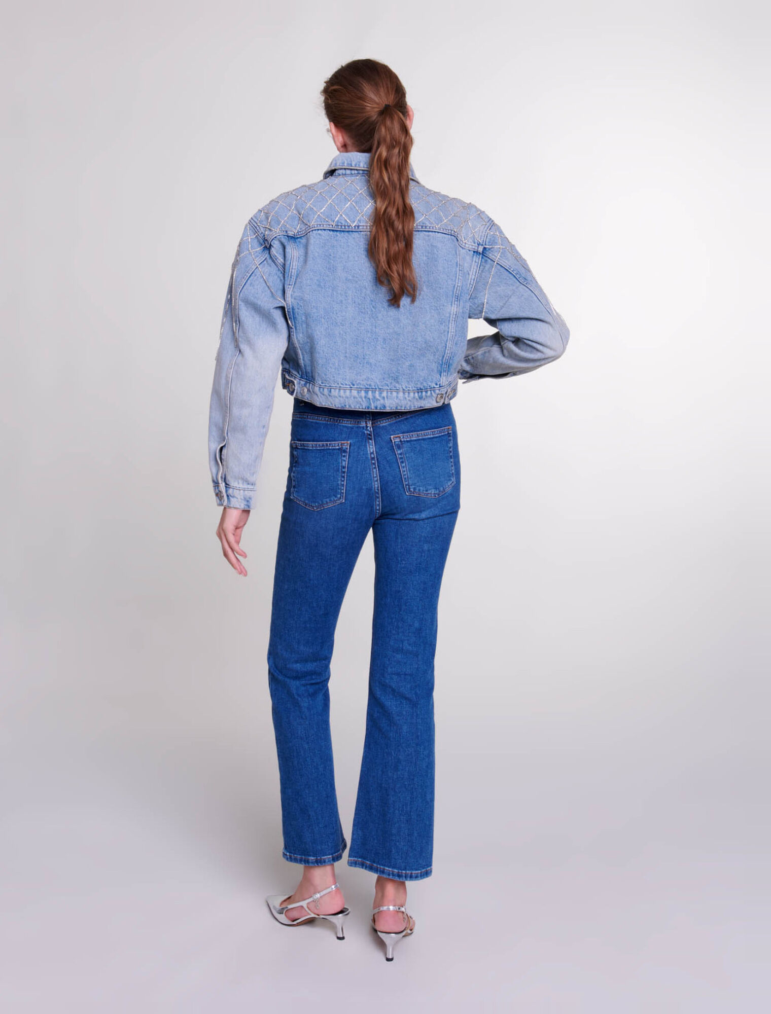 Blouson en jean strassé