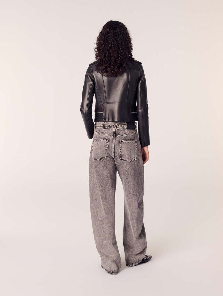 Blouson en cuir d'agneau
