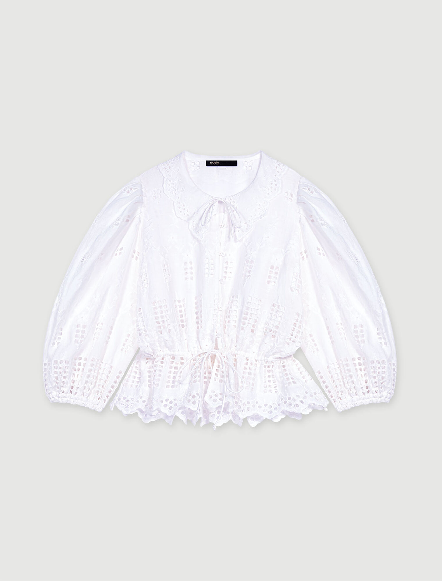 Blouse brodée en ramie