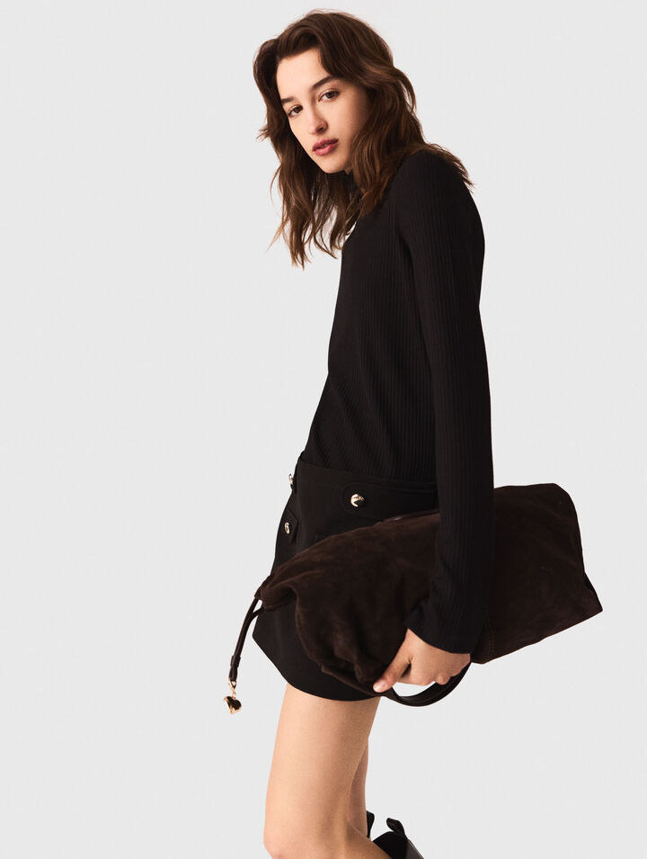 Robe courte avec col montant