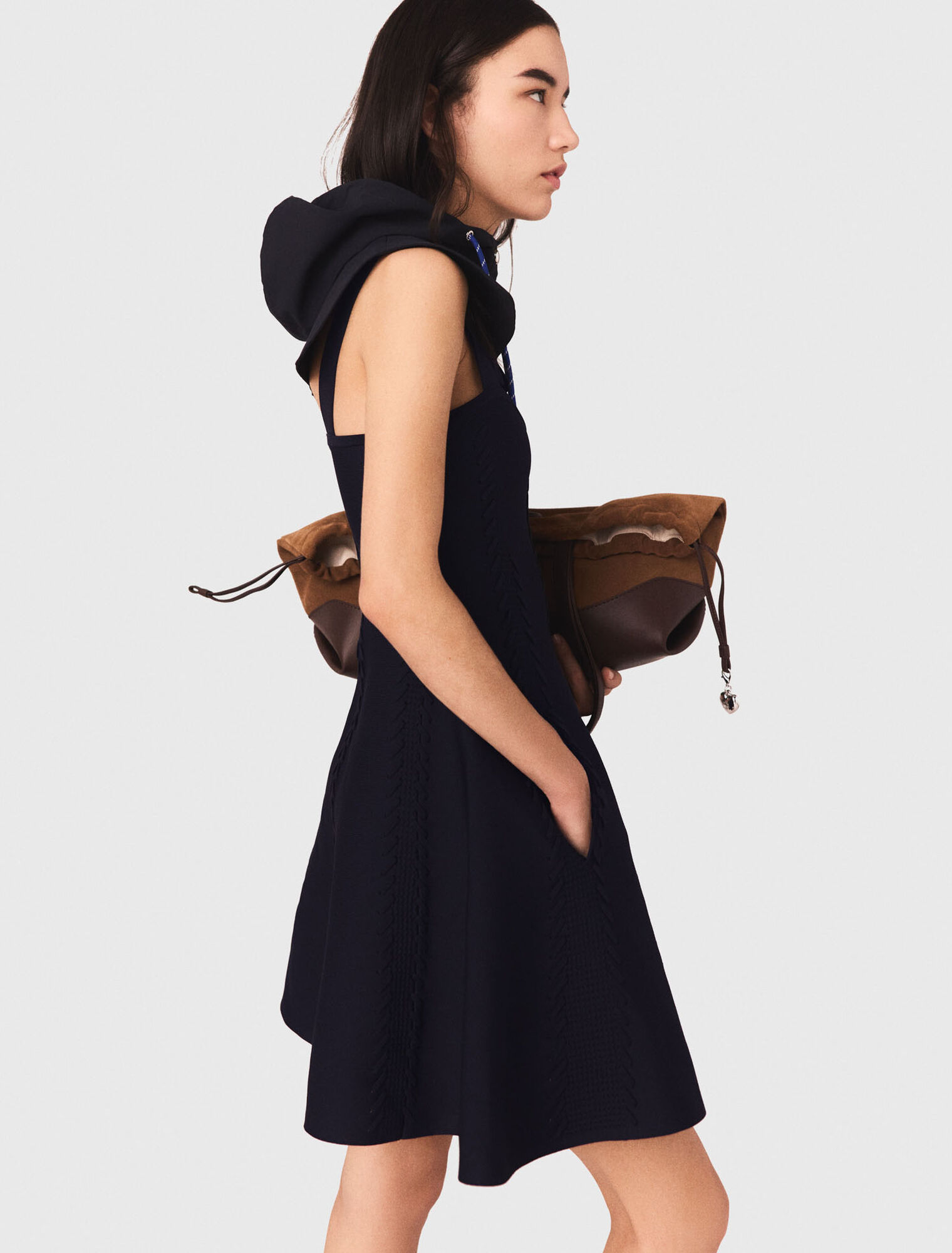 Robe patineuse courte en maille