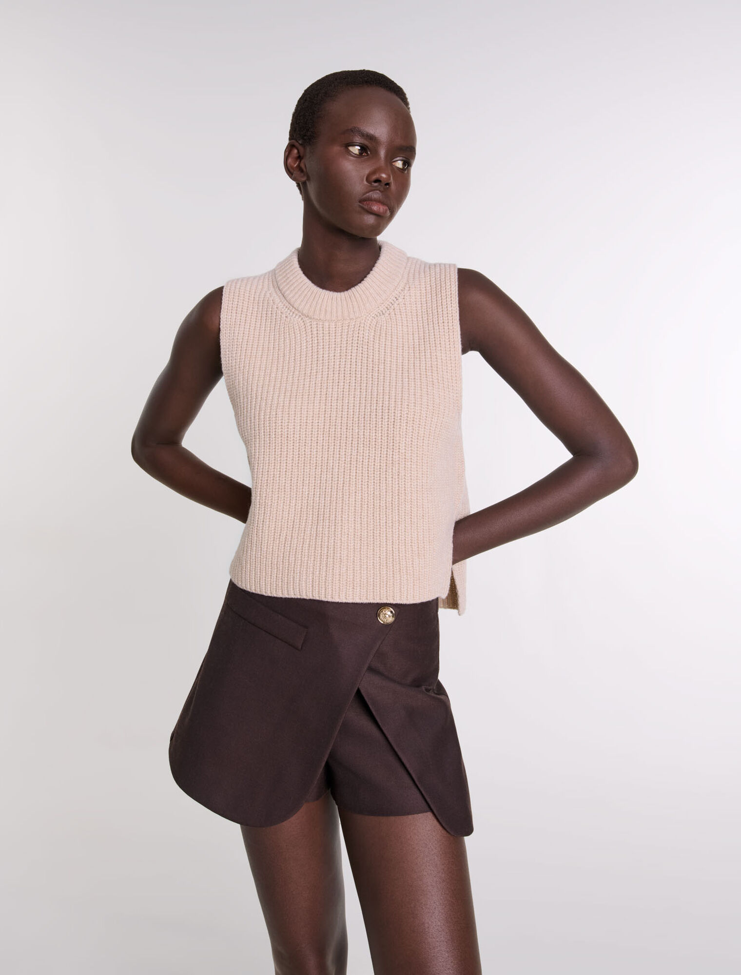 Pull en laine sans manche