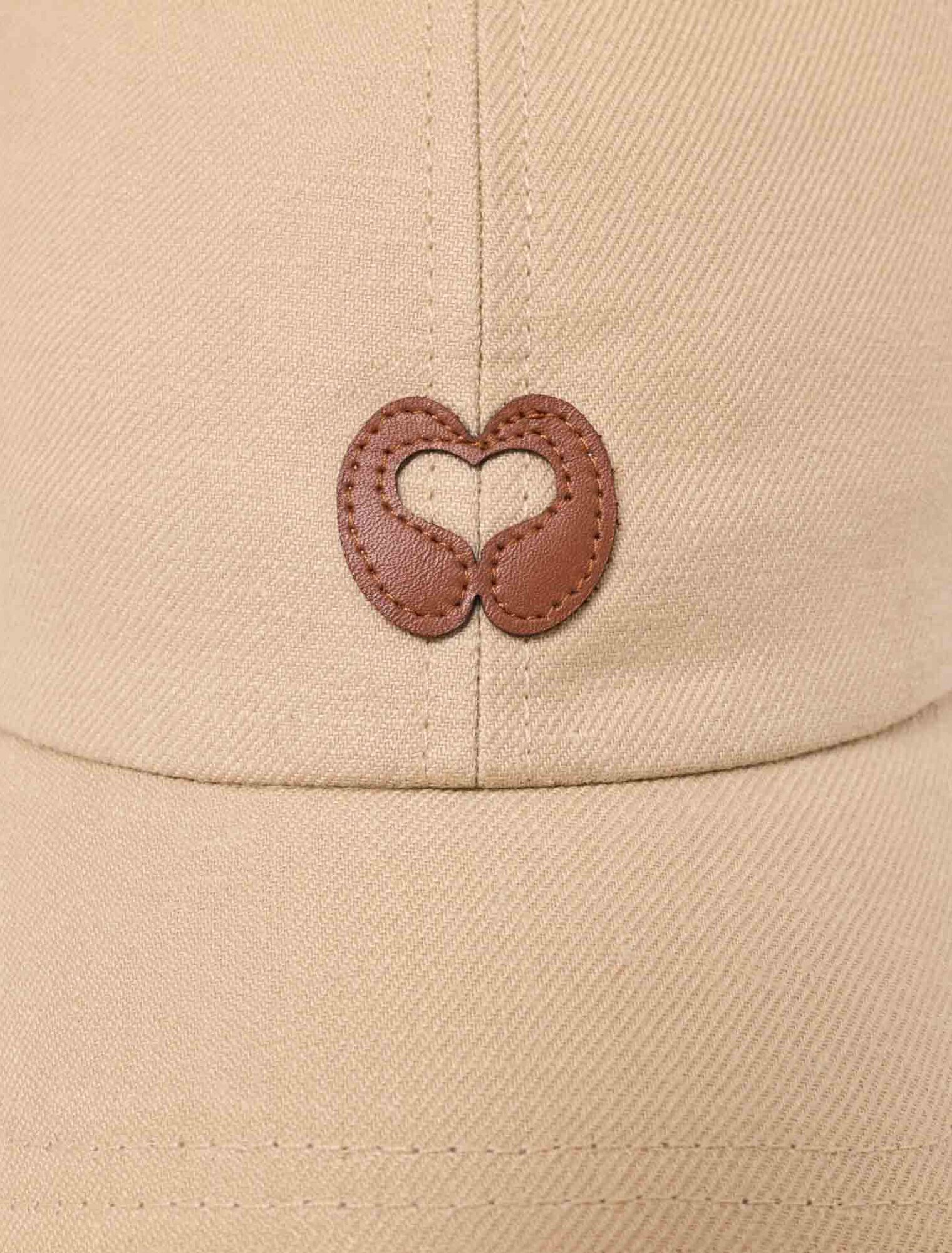 Casquette &agrave; logo en mix de lin