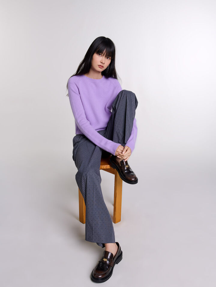 Pull court en cachemire