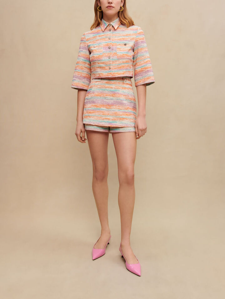 Jupe short en tweed