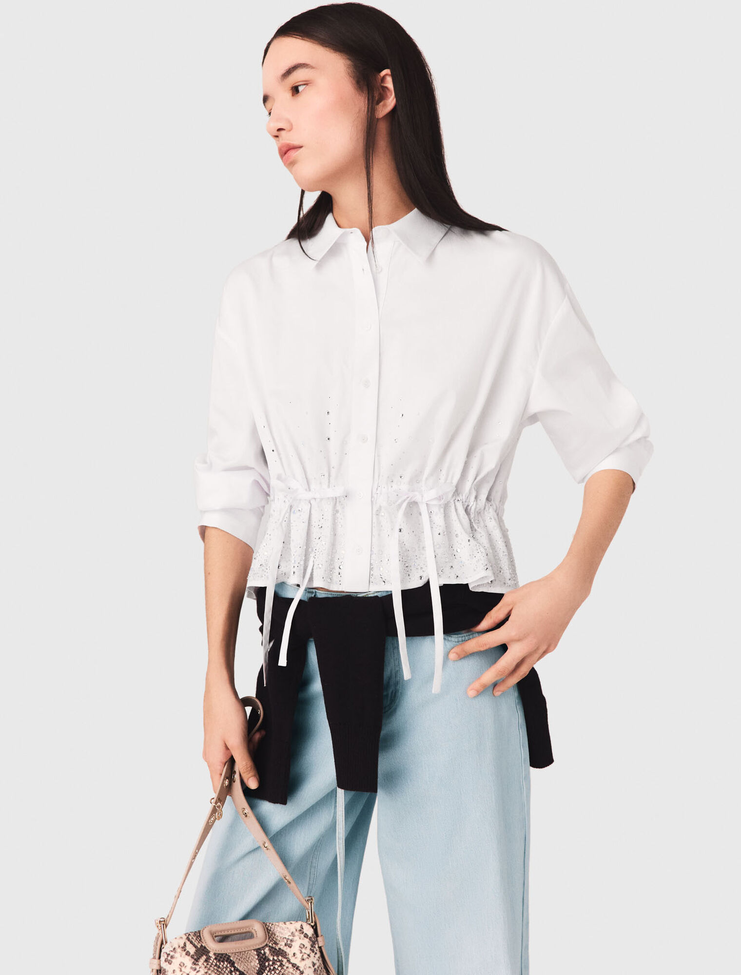 Chemise en coton avec strass
