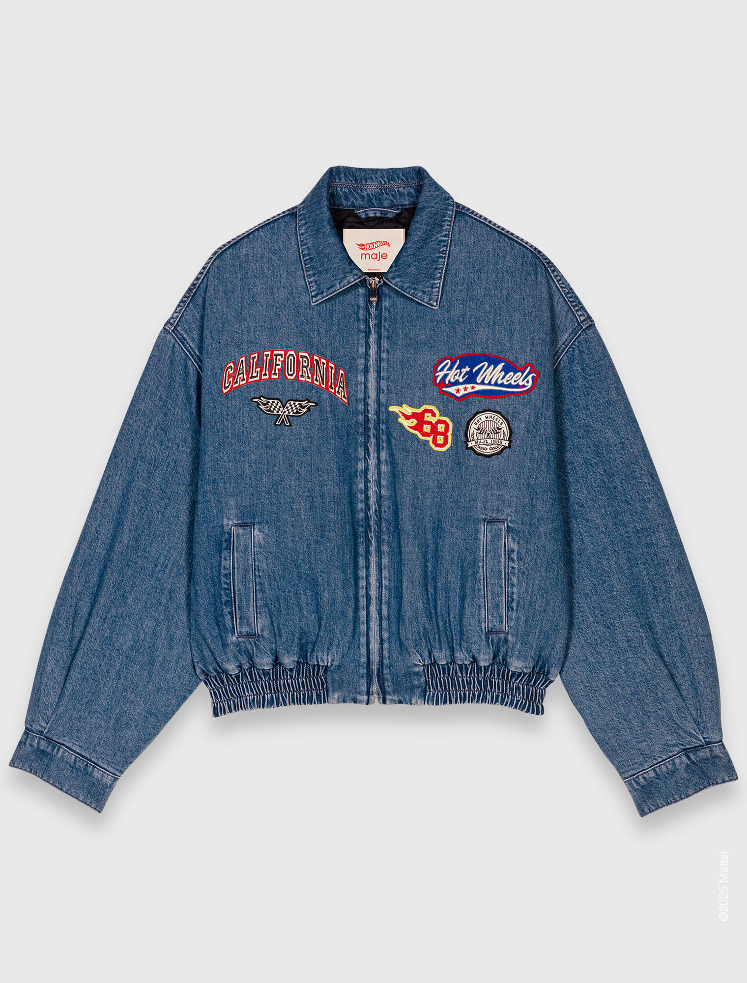 Veste denim oversize brodé