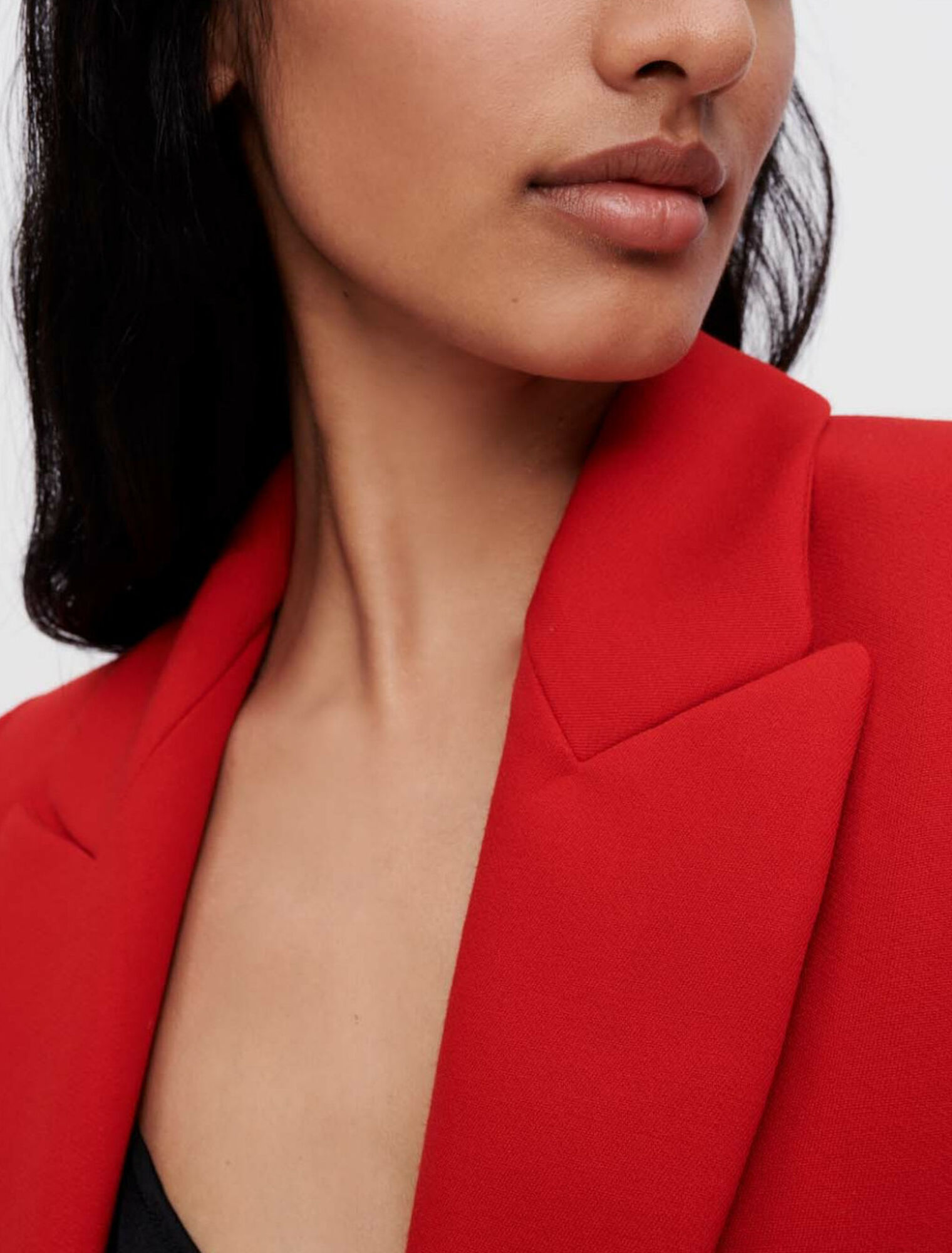 Veste de tailleur rouge
