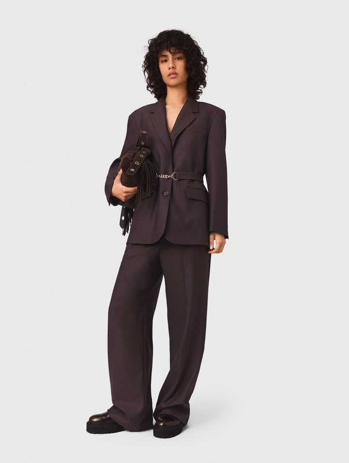 Veste de tailleur à ceinture