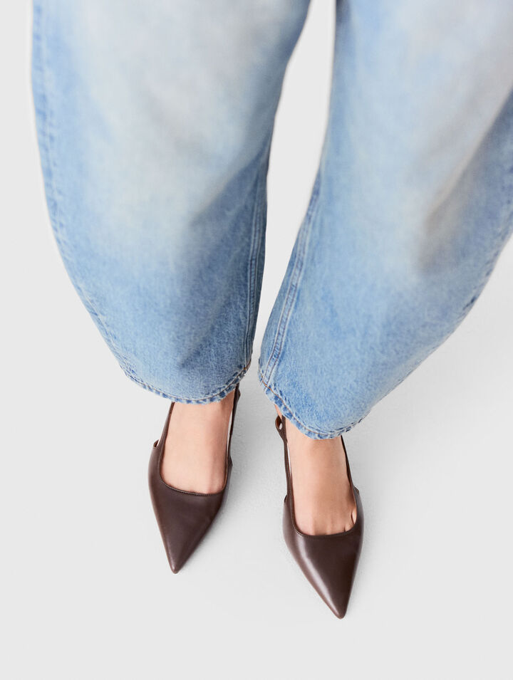 Slingbacks en cuir