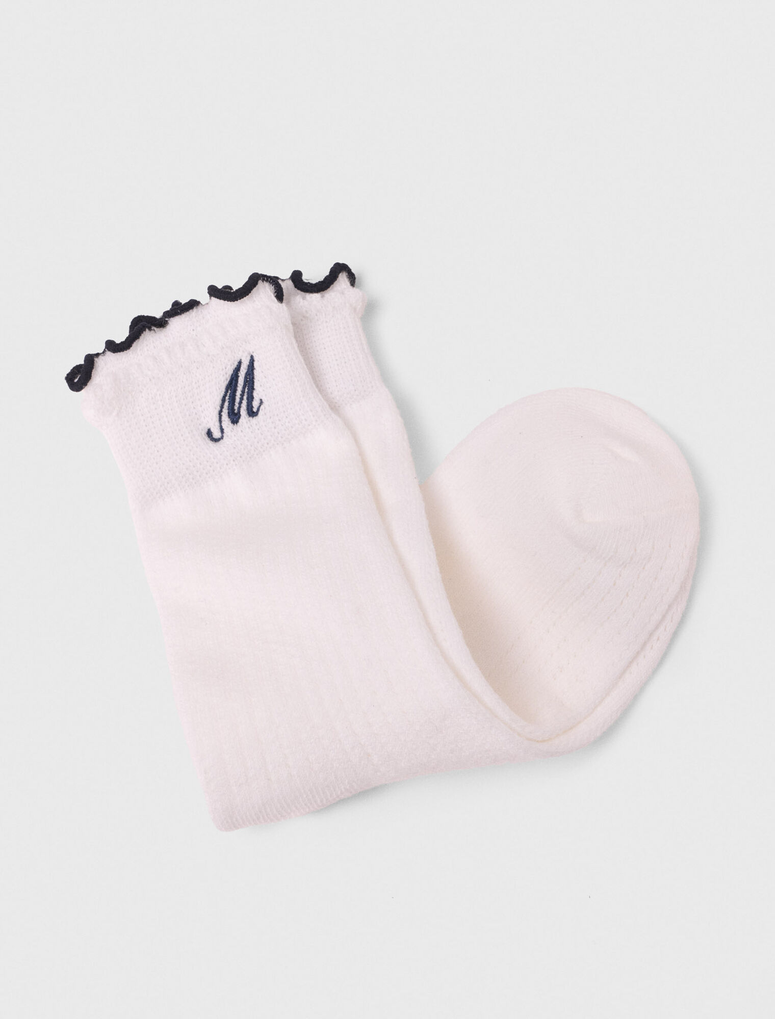 Chaussettes pointelle en coton