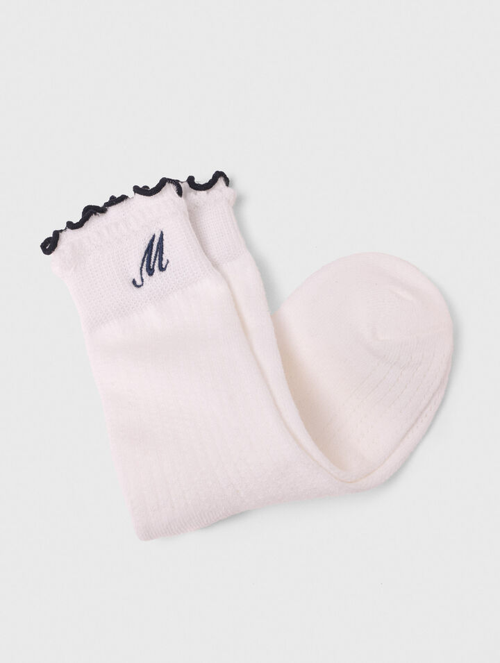 Chaussettes pointelle en coton