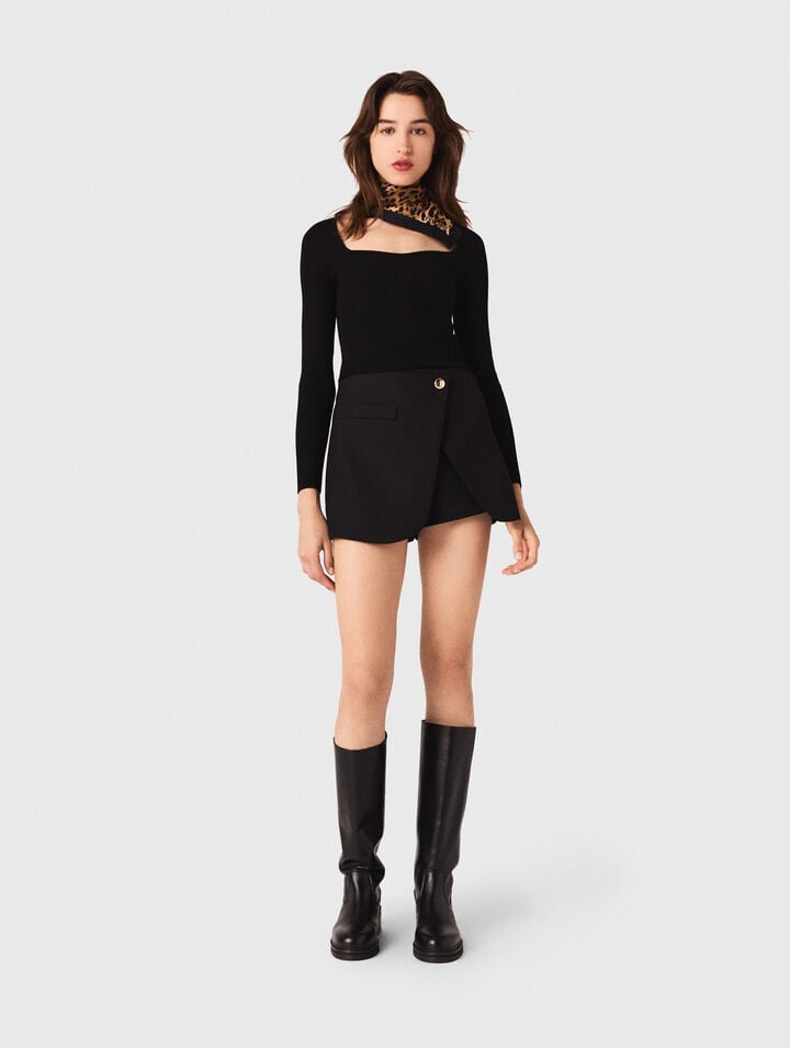 Pull en maille cotelée