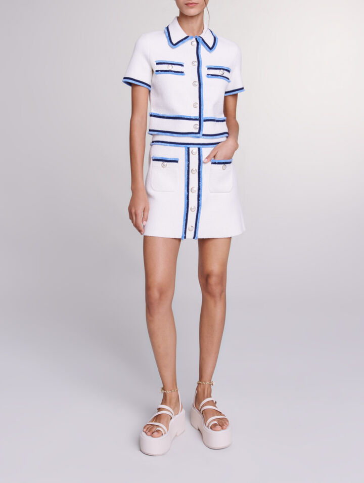 Jupe en maille bouclette