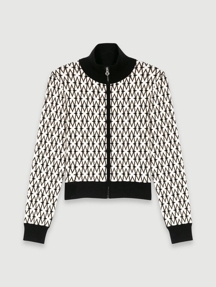 Cardigan en maille monogramme