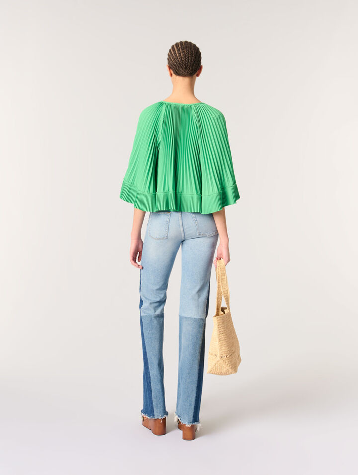 Top plissé effet cape
