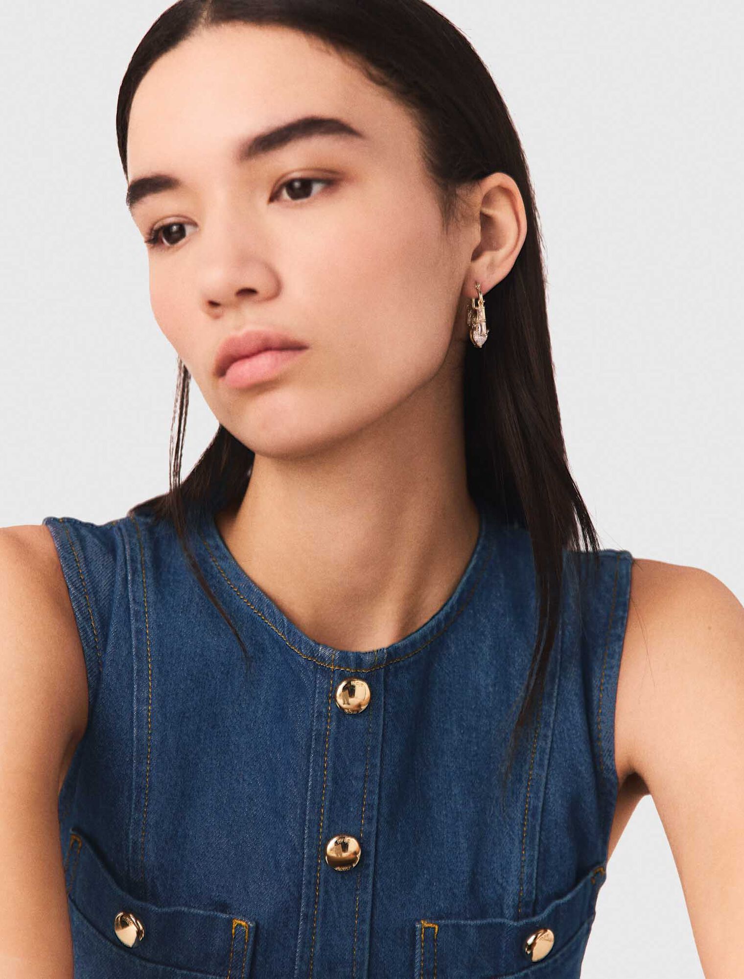 Cr&eacute;oles dor&eacute;es &agrave; bijoux strass&eacute;s