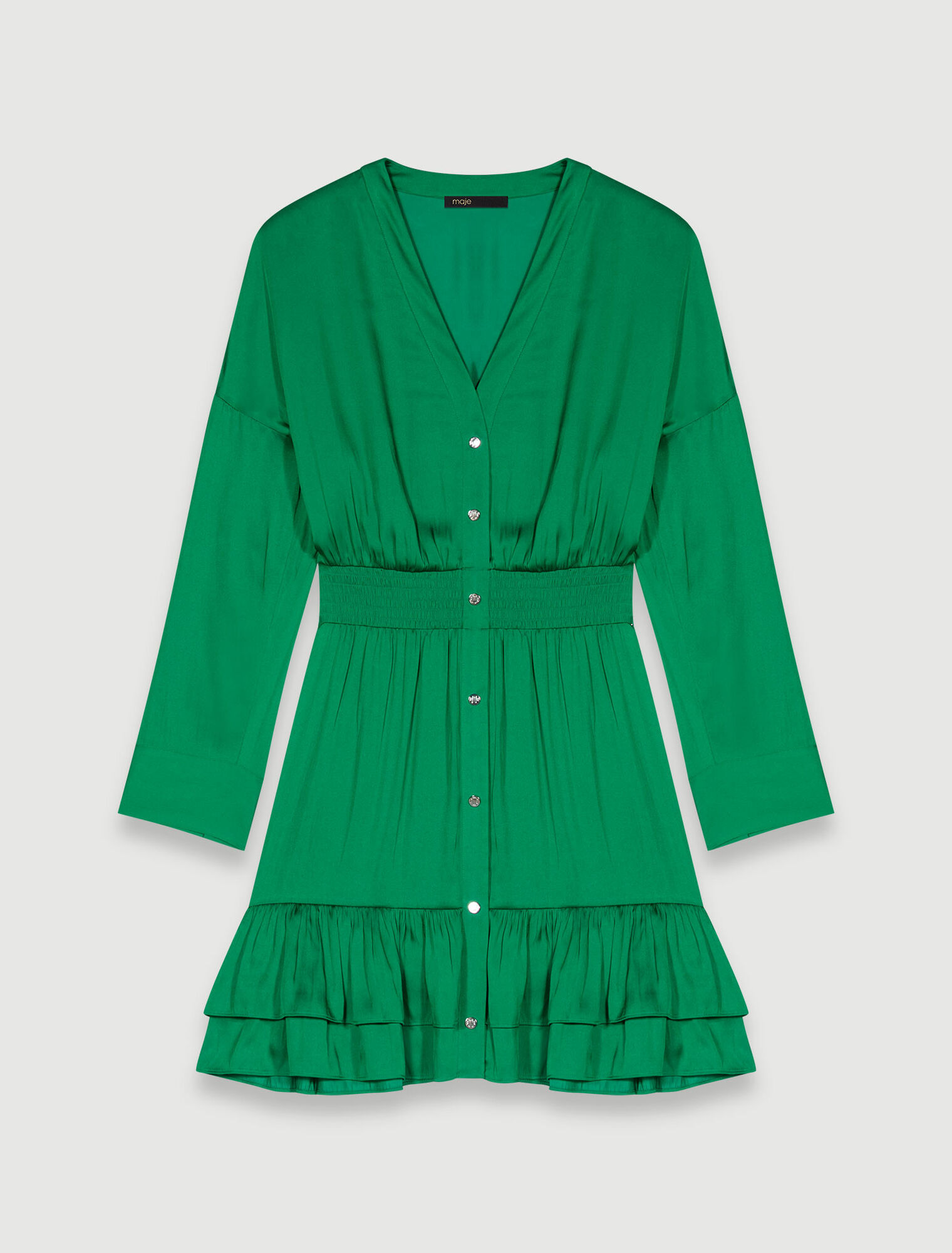 Robe courte satinée